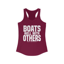 Load image into Gallery viewer, Boats Well With Others Official Credit Card Captain Women's Racerback Tank