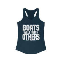 Load image into Gallery viewer, Boats Well With Others Official Credit Card Captain Women's Racerback Tank