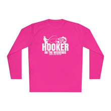 Load image into Gallery viewer, I'm a Hooker on the Weekends Redfish Design Funny Credit Card Captain Long Sleeve Tee