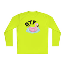 Load image into Gallery viewer, DTF Down To Float Flamingo Floatie Funny Lightweight Long Sleeve Tee