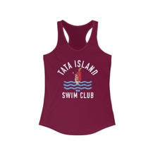 Load image into Gallery viewer, Tata Island Swim Club Funny Credit Card Captain Women's Racerback Tank