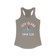 Load image into Gallery viewer, Tata Island Swim Club Funny Credit Card Captain Women's Racerback Tank