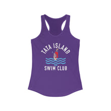 Load image into Gallery viewer, Tata Island Swim Club Funny Credit Card Captain Women's Racerback Tank
