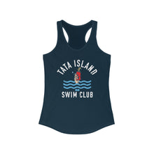 Load image into Gallery viewer, Tata Island Swim Club Funny Credit Card Captain Women's Racerback Tank