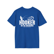 Load image into Gallery viewer, I'm a Hooker on the Weekends Redfish Design Funny Credit Card Captain Softstyle T-Shirt