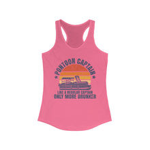 Load image into Gallery viewer, Pontoon Captain, Like a Regular Captain Only More Drunker Funny Credit Card Captain Women's Racerback Tank