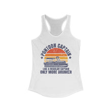 Load image into Gallery viewer, Pontoon Captain, Like a Regular Captain Only More Drunker Funny Credit Card Captain Women's Racerback Tank