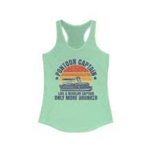 Load image into Gallery viewer, Pontoon Captain, Like a Regular Captain Only More Drunker Funny Credit Card Captain Women's Racerback Tank