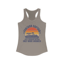 Load image into Gallery viewer, Pontoon Captain, Like a Regular Captain Only More Drunker Funny Credit Card Captain Women's Racerback Tank