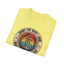 Load image into Gallery viewer, Sorry For What I Said While Docking the Boat Funny Credit Card Captain Softstyle T-Shirt