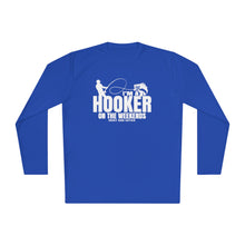 Load image into Gallery viewer, I'm a Hooker on the Weekends Bass Design Funny Credit Card Captain Long Sleeve Tee