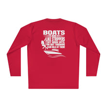 Load image into Gallery viewer, Boats Are Like Strippers Funny Official Credit Card Captain Long Sleeve Tee