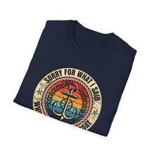Load image into Gallery viewer, Sorry For What I Said While Docking the Boat Funny Credit Card Captain Softstyle T-Shirt