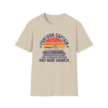 Load image into Gallery viewer, Pontoon Captain, Like a Regular Captain Only More Drunker Funny Credit Card Captain Softstyle T-Shirt