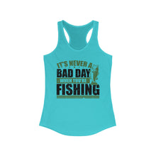 Load image into Gallery viewer, It's Never a Bad Day When You're Fishing Bass Design Official CCC Women's Racerback Tank