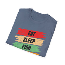 Load image into Gallery viewer, Eat, Sleep, Fish, Repeat Official Credit Card Captain Softstyle T-Shirt