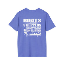 Load image into Gallery viewer, Boats Are Like Strippers Funny Official Credit Card Captain- Bass Boat Design Softstyle T-Shirt