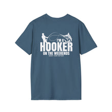Load image into Gallery viewer, I'm a Hooker on the Weekends Marlin Design Funny Credit Card Captain Softstyle T-Shirt