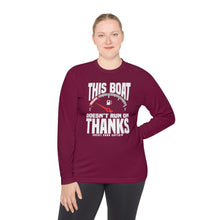 Load image into Gallery viewer, This Boat Doesn't Run on Thanks Funny Credit Card Captain Long Sleeve Tee