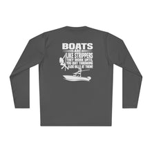 Load image into Gallery viewer, Boats Are Like Strippers Funny Official Credit Card Captain- Center Console Design with Rigging Long Sleeve Tee