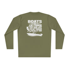 Load image into Gallery viewer, Boats Are Like Strippers Funny Official Credit Card Captain- T-Top Design Long Sleeve Tee