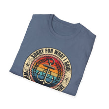 Load image into Gallery viewer, Sorry For What I Said While Docking the Boat Funny Credit Card Captain Softstyle T-Shirt