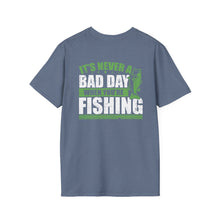 Load image into Gallery viewer, It's Never a Bad Day When You're Fishing Bass Design Official CCC Softstyle T-Shirt