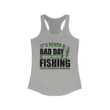 Load image into Gallery viewer, It's Never a Bad Day When You're Fishing Bass Design Official CCC Women's Racerback Tank