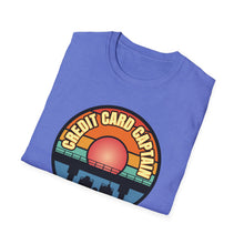 Load image into Gallery viewer, Sunset Under The Bridge Pontoon Dispensor Official Credit Card Captain Softstyle T-Shirt