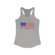 Load image into Gallery viewer, American Flag Fishing Women's Racerback Tank