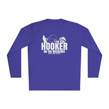 Load image into Gallery viewer, I'm a Hooker on the Weekends Bass Design Funny Credit Card Captain Long Sleeve Tee