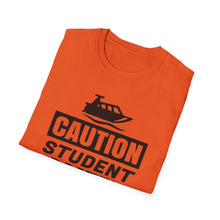 Load image into Gallery viewer, CAUTION! Student Boater! Official Credit Card Captain Funny Softstyle T-Shirt