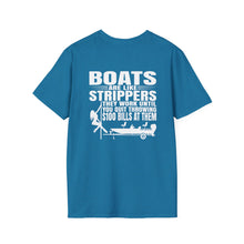 Load image into Gallery viewer, Boats Are Like Strippers Funny Official Credit Card Captain- Bass Boat Design Softstyle T-Shirt