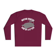 Load image into Gallery viewer, Motor Boatin' Son of a B*tch Funny Credit Card Captain Long Sleeve Tee