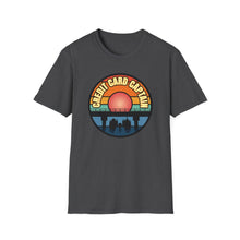 Load image into Gallery viewer, Sunset Under The Bridge Pontoon Dispensor Official Credit Card Captain Softstyle T-Shirt