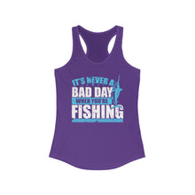 Load image into Gallery viewer, It's Never a Bad Day When You're Fishing Marlin Design Official CCC Women's Racerback Tank