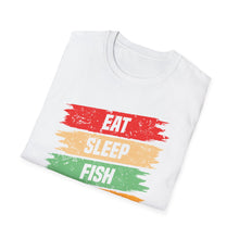 Load image into Gallery viewer, Eat, Sleep, Fish, Repeat Official Credit Card Captain Softstyle T-Shirt
