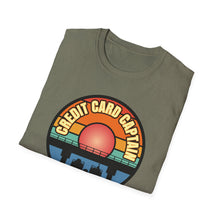 Load image into Gallery viewer, Sunset Under The Bridge Pontoon Dispensor Official Credit Card Captain Softstyle T-Shirt