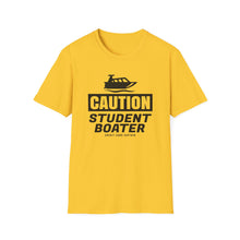 Load image into Gallery viewer, CAUTION! Student Boater! Official Credit Card Captain Funny Softstyle T-Shirt