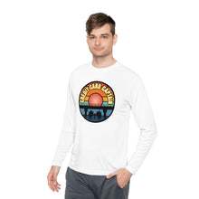 Load image into Gallery viewer, Sunset Under The Bridge Pontoon Dispensor Official Credit Card Captain Long Sleeve Tee