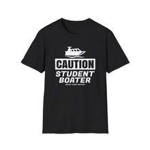 Load image into Gallery viewer, CAUTION! Student Boater! Official Credit Card Captain Funny Softstyle T-Shirt