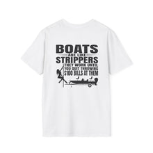 Load image into Gallery viewer, Boats Are Like Strippers Funny Official Credit Card Captain- Bass Boat Design Softstyle T-Shirt