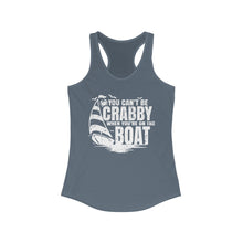 Load image into Gallery viewer, You Can't Be Crabby on The Boat Credit Card Captain Women's Racerback Tank