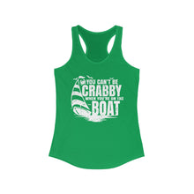Load image into Gallery viewer, You Can't Be Crabby on The Boat Credit Card Captain Women's Racerback Tank