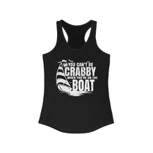 Load image into Gallery viewer, You Can't Be Crabby on The Boat Credit Card Captain Women's Racerback Tank