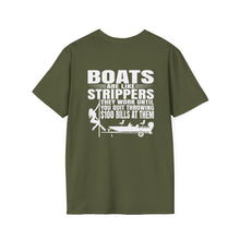 Load image into Gallery viewer, Boats Are Like Strippers Funny Official Credit Card Captain- Bass Boat Design Softstyle T-Shirt