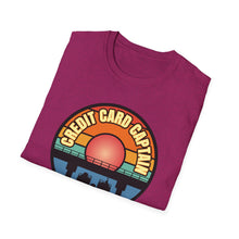 Load image into Gallery viewer, Sunset Under The Bridge Pontoon Dispensor Official Credit Card Captain Softstyle T-Shirt