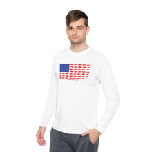 Load image into Gallery viewer, American Flag Fishing Long Sleeve Tee