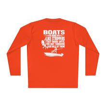 Load image into Gallery viewer, Boats Are Like Strippers Funny Official Credit Card Captain- Center Console Design with Rigging Long Sleeve Tee