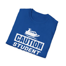 Load image into Gallery viewer, CAUTION! Student Boater! Official Credit Card Captain Funny Softstyle T-Shirt